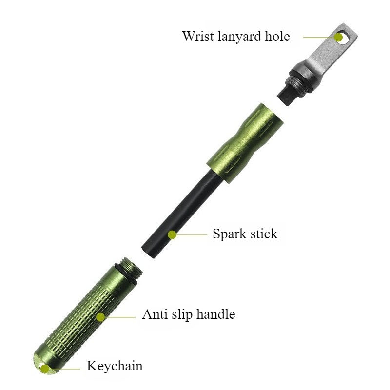 Fire Starter Waterproof - Портативный водонепроницаемый огнивенный стержень для экстренного