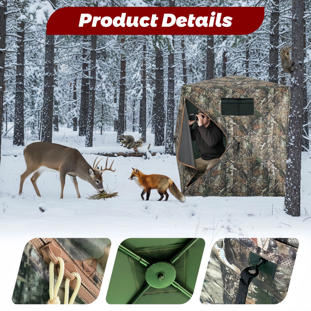Hunting & Outdoor Supplies - Камуфляжная раскладная охотничья палатка-укрытие для земляного