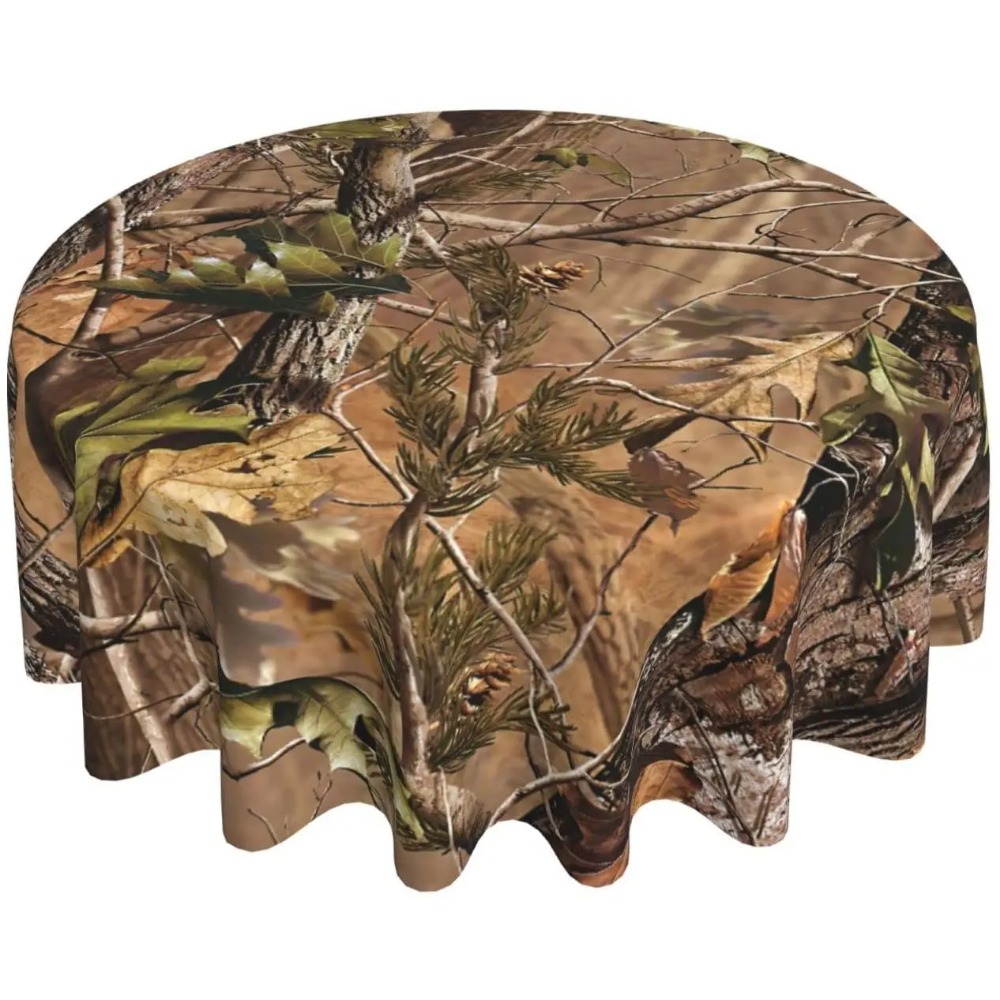 Outdoor Hunting Table - Охотничья камуфляжная круглая скатерть 60-дюймовая моющаяся