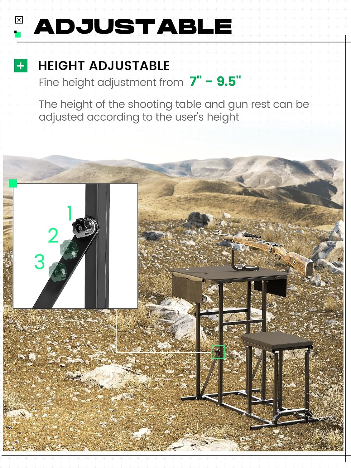 Складной табурет для стрельбы  – обзор и цена Outdoor Hunting Table